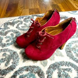 Charlotte Russe Bootie, Size 7 Color Red